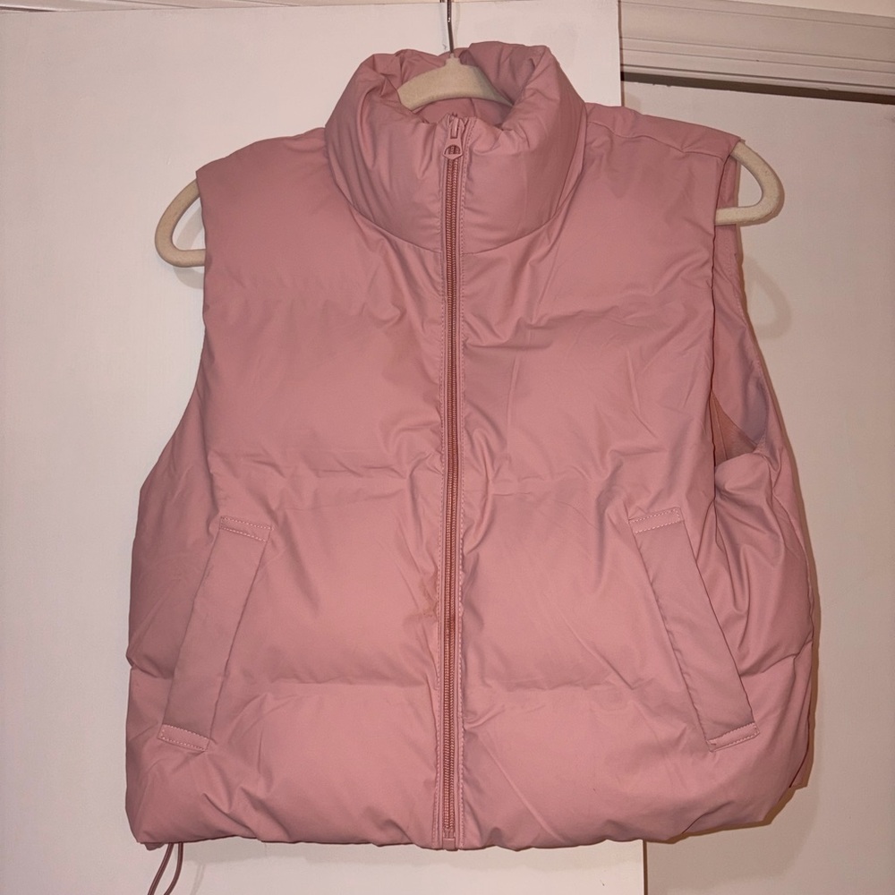 Women's Pink Puffer Vest Jacket